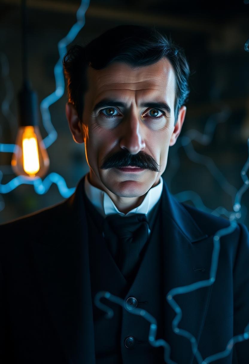 Portrait of Nikola Tesla