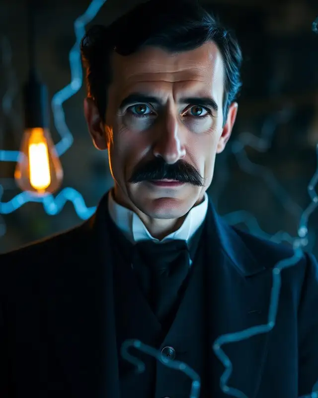 Portrait of Nikola Tesla